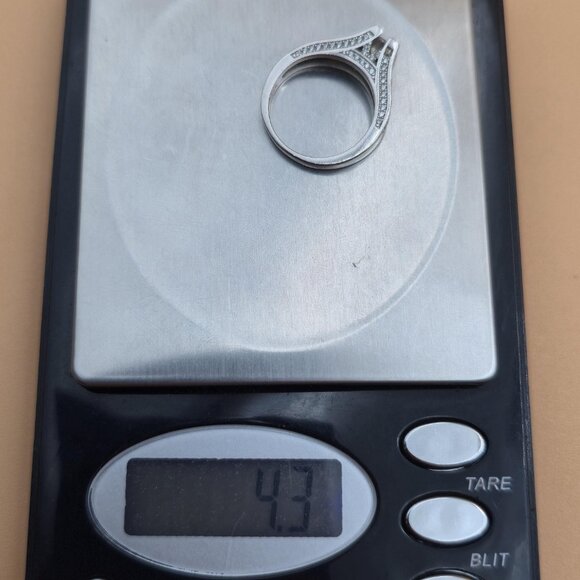 Size 7 Sterling Silver Fancy Design Cubic Zirconia Gems Ring A5867 - Picture 10 of 10